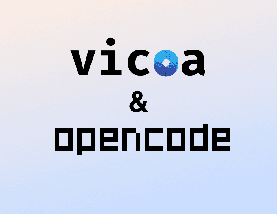The T-Ex LLM and OpenCode logos side by side